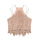 Sleeveless Hollow Out Lace Embroidery Crop Vest